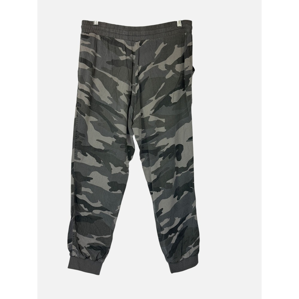 Splendid Green Camo Jogger Pants Women's L Drawstring Elastic‎ Waist Relaxed